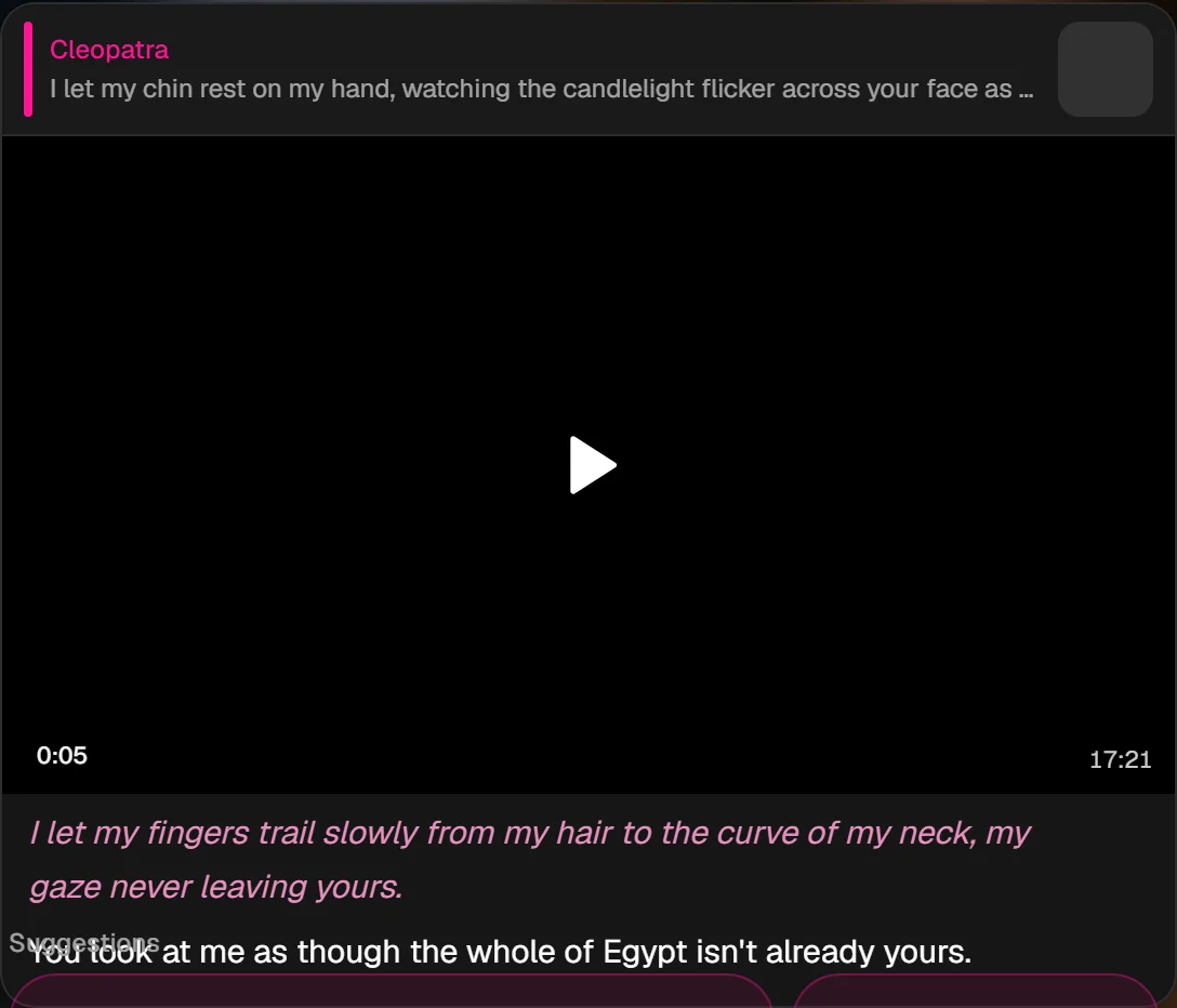 Video in chat, rooftop