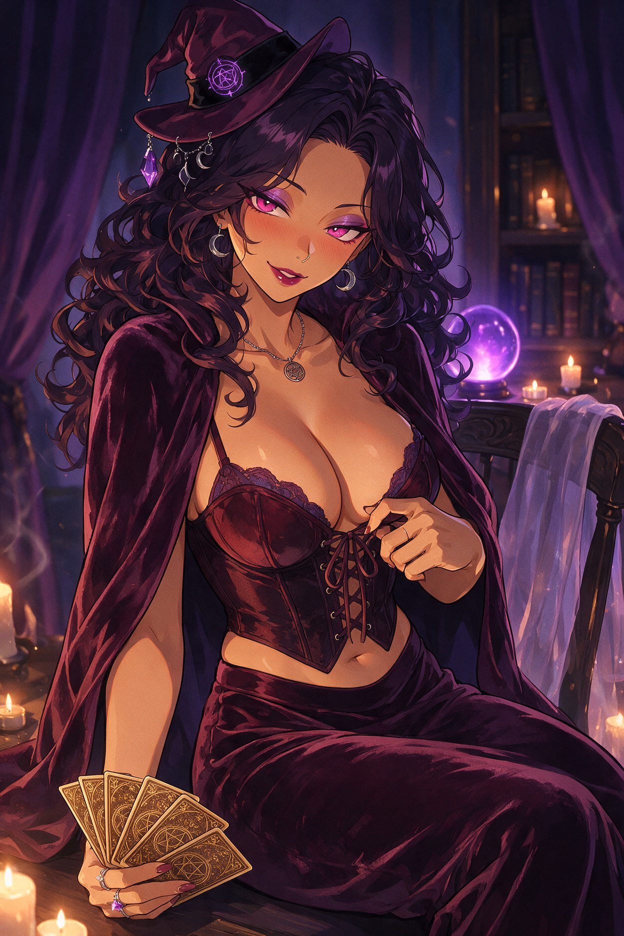 Glitz Moon, a witch companion on Affiny